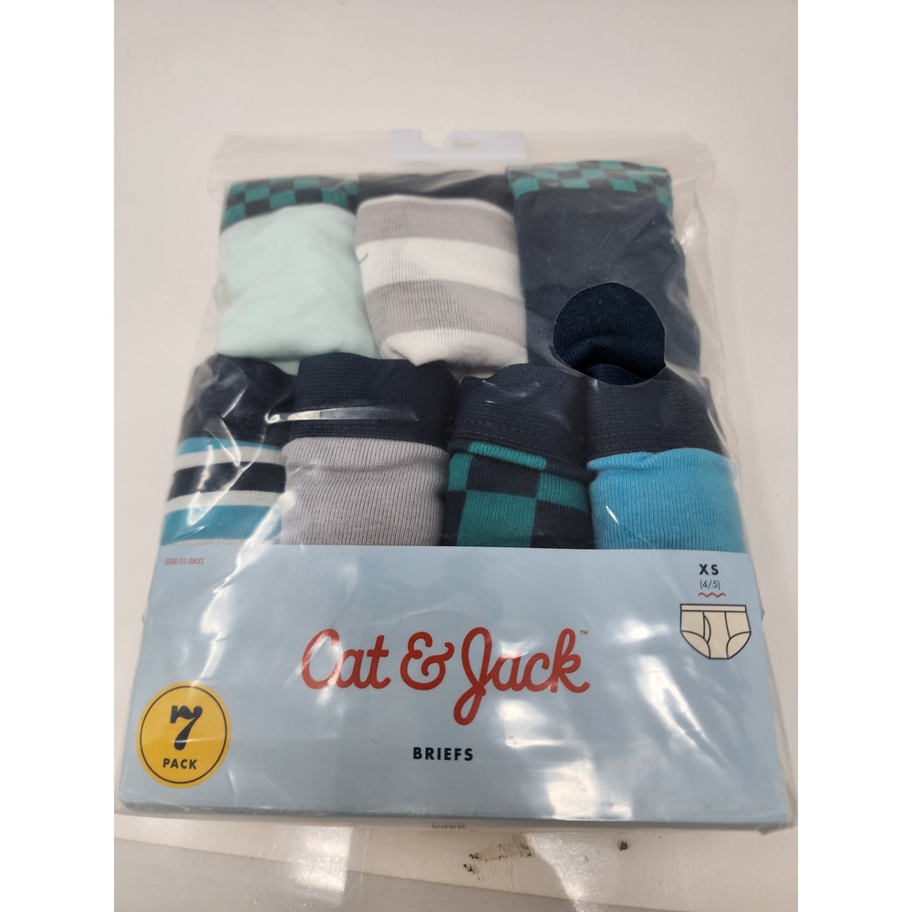 Cat & Jack Boys Briefs Multicolor Cotton 7 Pack Casual Size XS